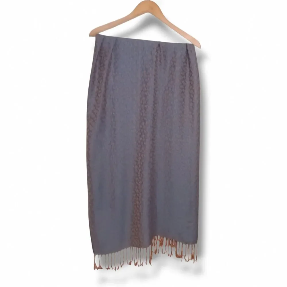 Pashmina Cheetah Print Rectangle Scarf-Cashmere & Silk Blend-Fringe-Reversible